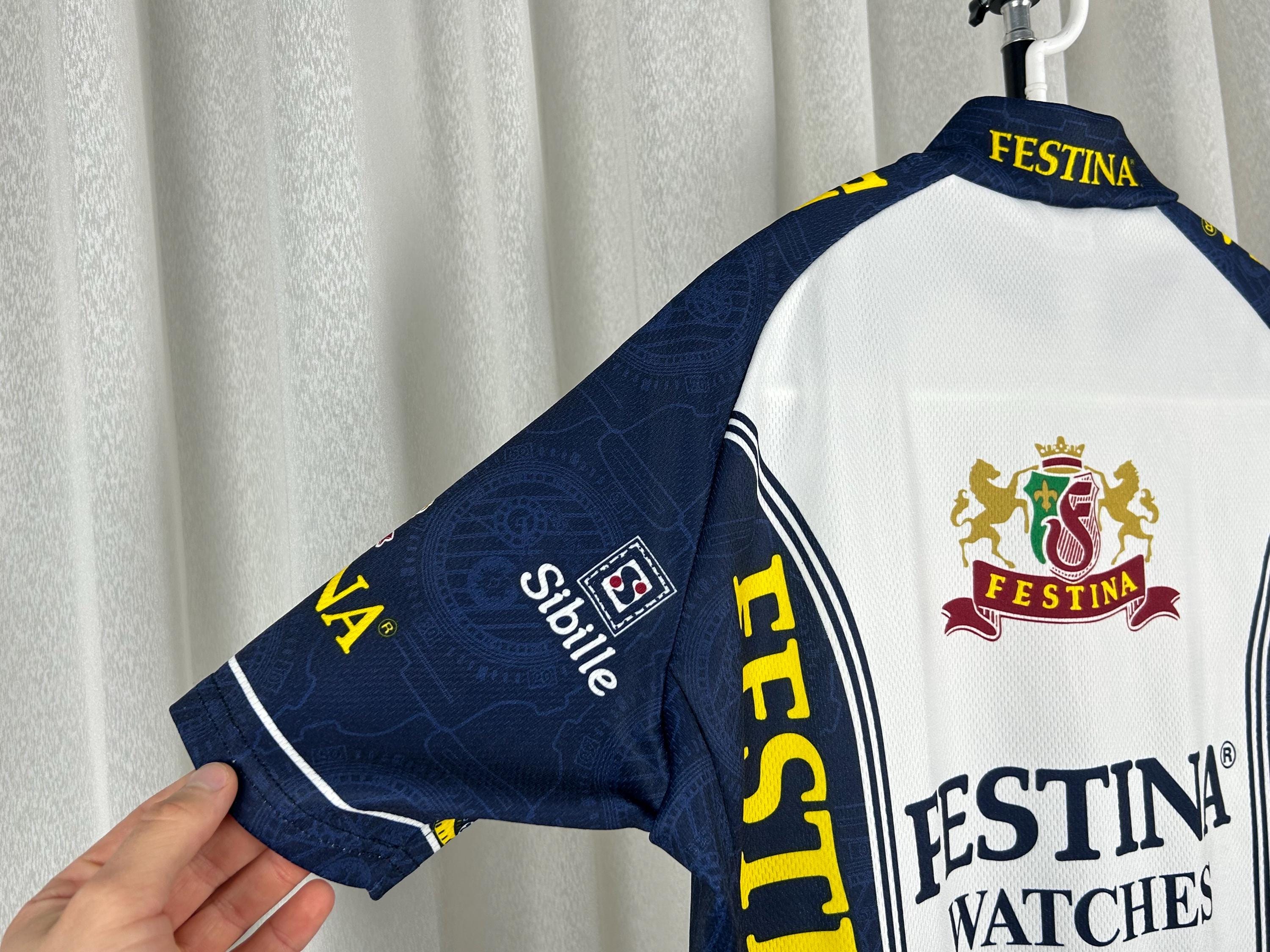 Maillot Cycliste Vintage Sibille - Festina Peugeot Team 3 S - Taille M - Neuf De Stock
