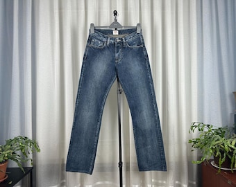 Vintage EDWIN Japanese Denim Jeans Straight Fit Aged Wash Heritage Workwear Style