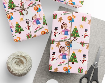 Ms. Rachel Christmas Wrapping Paper, Festive Toddler Gift Wrap Sheets