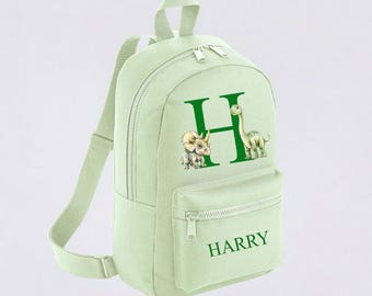 Mochila de dinosaurio personalizada para niños / Mochila personalizada para niños pequeños con nombre / Mochila para preescolar / Mochila escolar personalizada para niñas