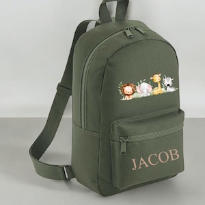 Personalised Backpack | Back To School | Rucksack | Safari Animal Bag | Kids Rucksack | Personalised Bag | School Bag | Nursery Bag |