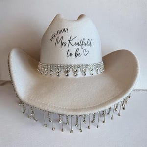 Cappello da cowboy da sposa / Cappello da sposa / Cappello da cowboy personalizzato / Cappello da sposa personalizzato /