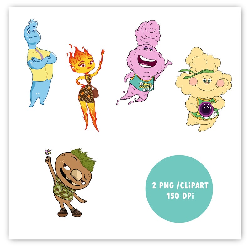 Elemental Printable Paper Pack / Digital Files / Elemental Clipart, PNG ...