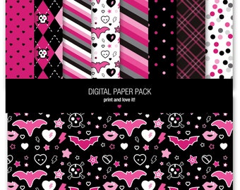 Monster Dolls Paper Pack / Printable Clipart (Digital Download)