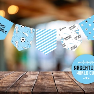 Argentina World Cup Banner. 2022 World Cup. Party Banner, Soccer, Football, Printable, Instant Download