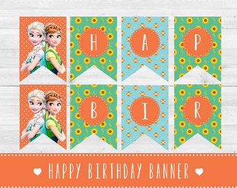 Frozen Fever Printable Birthday Banner