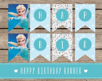 Frozen  Banner Party Decor (Printable PDF)