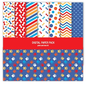 Pfote Digitales Papier Sammelalbum Pfotenmuster