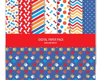 Paw Digital Paper Scrapbook paw pattern