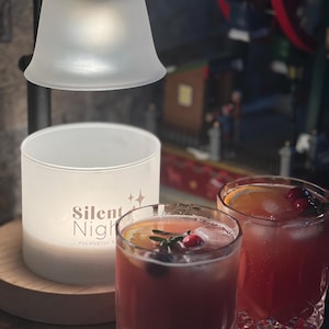 Candle Warming Lamp with Timer, Black with Frosted Shade, Wooden Base, Adjustable Height, Dimmable,  Candle Warmer for Scented Candles