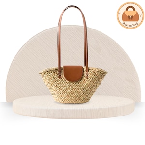 Handgewebte Rattan Umhängetasche. Sommer-Strand-Beutel-große Kapazitäts-Einkaufstaschen