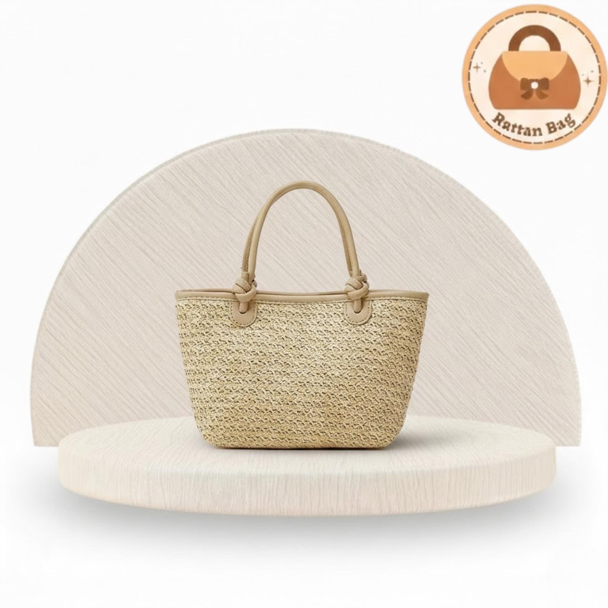 Handmade Rattan Purses Handmade Rattan Straw Handbag – Classic Summer Tote With Leather Straps ...