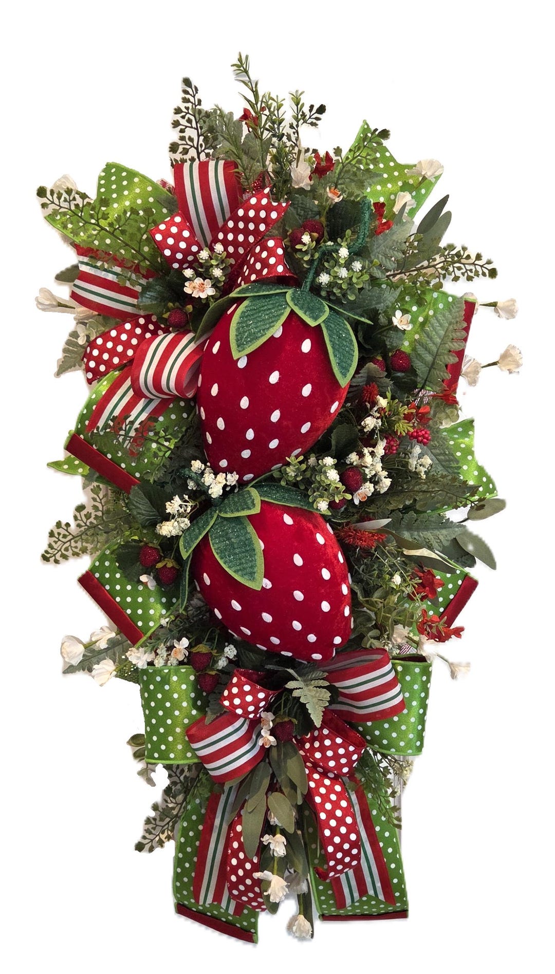 Strawberry Door Swag, Farmhouse Summer Decor, Berry Porch Decoration - Etsy