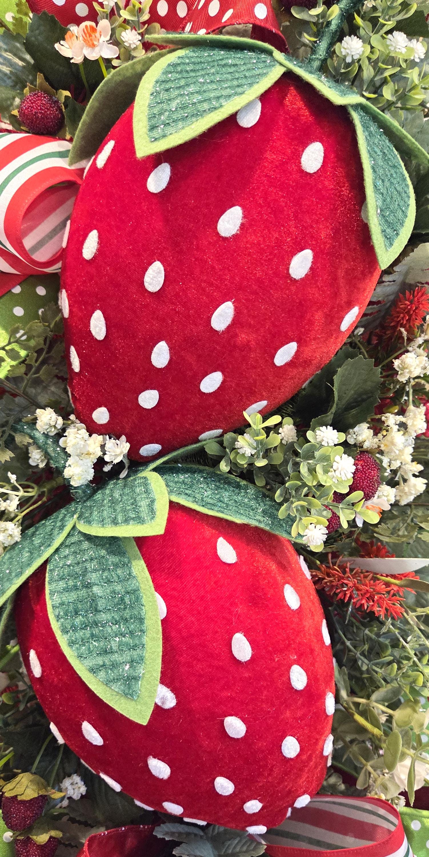 Strawberry Door Swag, Farmhouse Summer Decor, Berry Porch Decoration - Etsy