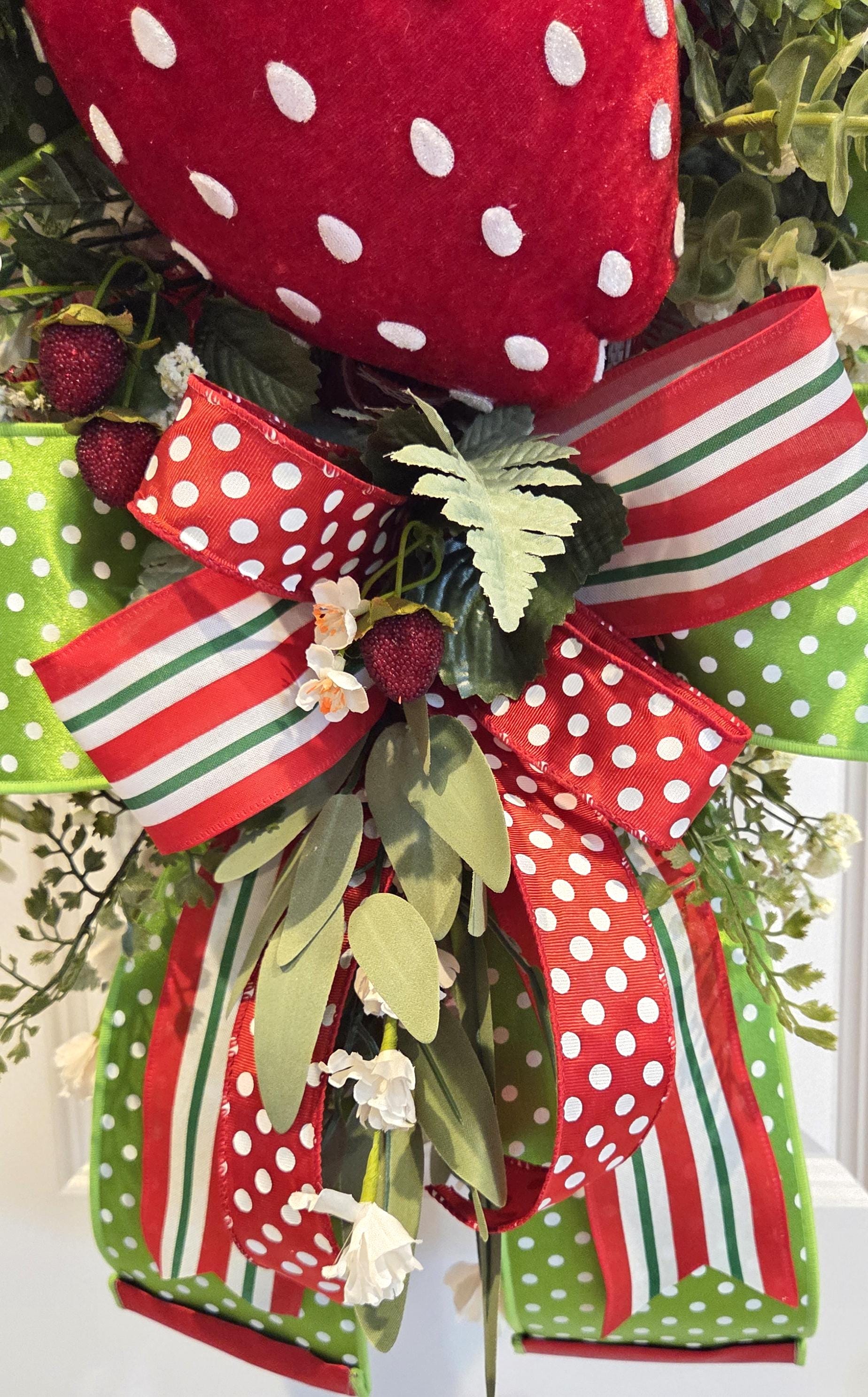Strawberry Door Swag, Farmhouse Summer Decor, Berry Porch Decoration - Etsy