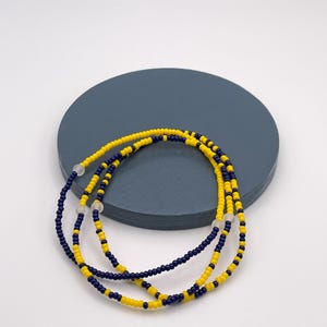 University of Michigan Wolverines Seed Bead Bracelets | Handmade College Jewelry, Boho Stacking, Game Day Fan Gift for Him & Her