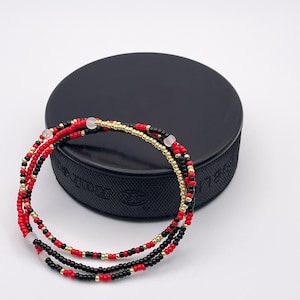 Ottawa Senators Seed Bead Bracelets | Handmade NHL Jewelry, Boho Stacking, Hockey Fan Gift for Him & Her