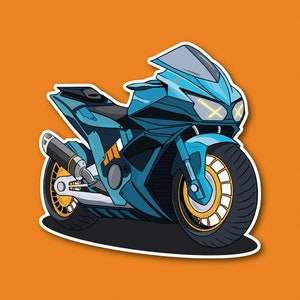 Sport Bike Style Sticker, Motorcycle Sticker, Car Sticker, Laptop Sticker, Water Bottle Sticker, Car Enthusiast Stickers, Die Cut Sticker,