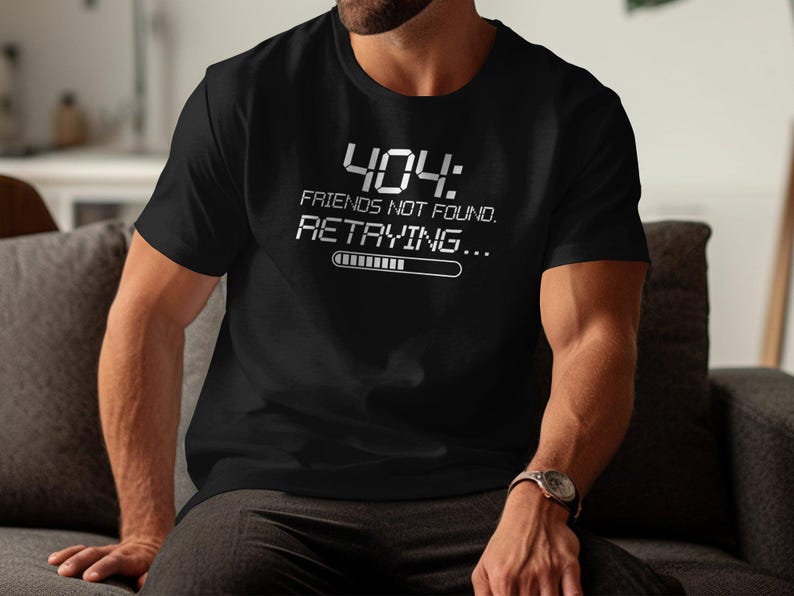 Funny Introvert Shirt | Anti Social Club Humor | 404 Error Tee | Social Anxiety Shirt | Dark Humor Apparel | Tech Humor | Homebody Mood image 2