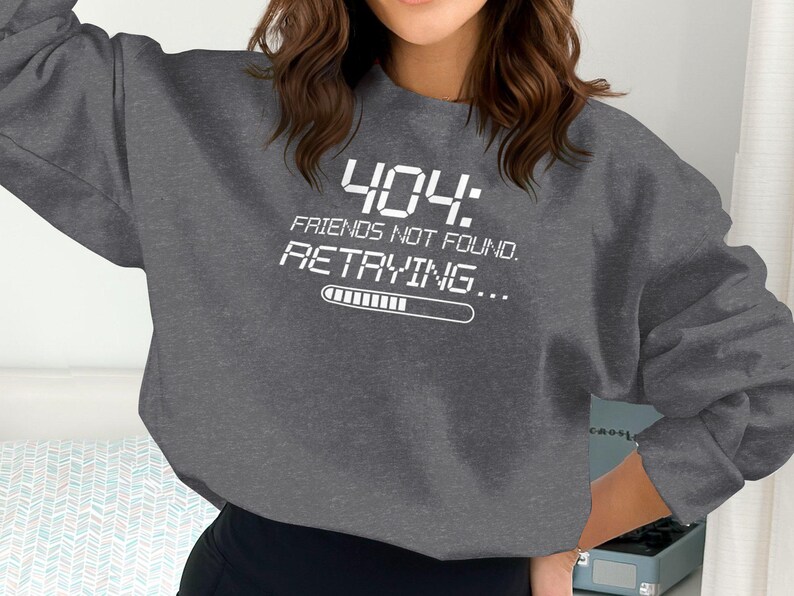 Funny Introvert Shirt | Anti Social Club Humor | 404 Error Tee | Social Anxiety Shirt | Dark Humor Apparel | Tech Humor | Homebody Mood image 9