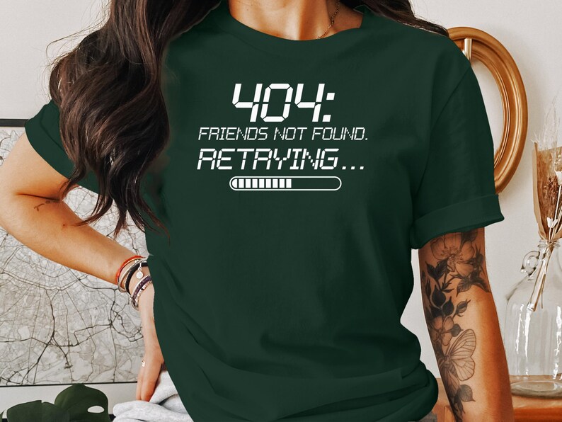 Funny Introvert Shirt | Anti Social Club Humor | 404 Error Tee | Social Anxiety Shirt | Dark Humor Apparel | Tech Humor | Homebody Mood image 4