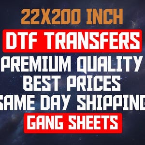 Custom DTF Transfers: Gang Sheet, Direct To Film, Digital Print
