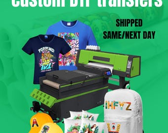 Custom DTF Transfers: T-Shirt Heat Press Prints, Gang Sheet