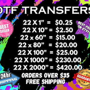 Custom DTF Transfers: Gang Sheet, Heat Transfer, Iron On