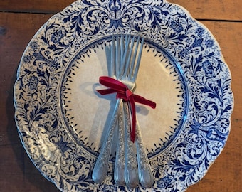 Vintage Silberplatten Gabeln - Blumenmuster Besteck, 20.Jahrhundert