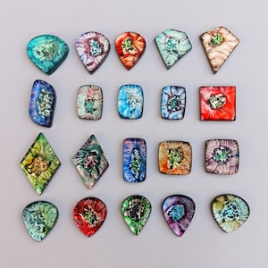 Dichroic Glass hand made gemstone / Dichroic Glass Fancy Cabochon / Multi Colour Loose Gemstone / Glass jewel