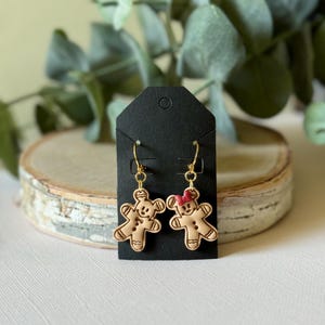 Mickey and Minnie gingerbread earrings | Disney inspired earrings | clay earrings | mouse earrings