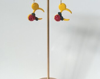 Belle inspired Mouse earrings | mouse earrings | Disney inspired clay earrings