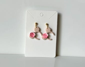 Polynesian inspired Mouse earrings | mouse earrings | Disney inspired earrings | clay earrings