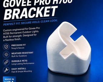 Govee Pro Compatible (20 Pack) Bracket Angled Press Fit Mount, H706, H806.