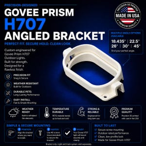 Govee Prism Compatible (12 Pack), Angled Bracket for Model H707, H807.