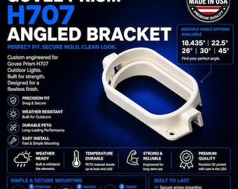 Govee Prism Compatible (6 Pack), Angled Bracket for Model H707, H807.