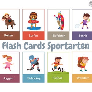 スポーツの絵カード - 印刷できる子供向け学習カード - デジタルダウンロード - スポーツ - モンテッソーリ