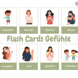 Fotokaarten Emoties - Flashkaarten - Leerkaarten voor kinderen - Digitale download - PDF om af te drukken - Montessori