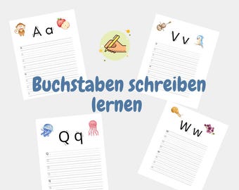 Learn to write letters - ABC - Preschool - Elementary School - PDF to print