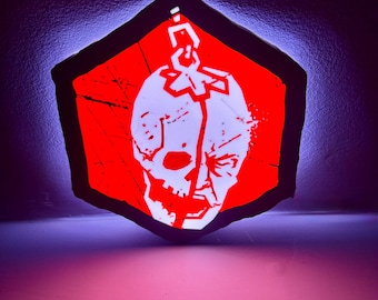 Dead by Daylight Scourge Hook Pain Resonance Light Box –  LED Horror Game Lamp | DBD Killer Perk Wall Art | Gamer Room Decor