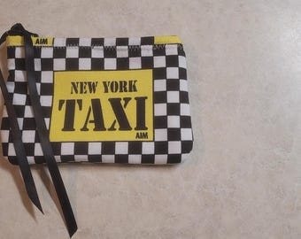 New York City Taxi Cab Cosmetic Zippered Pouch