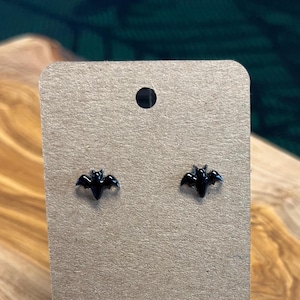 Tiny bat stud earrings