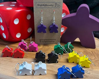 Meeple earrings, board game, catan, geeky, nerdy