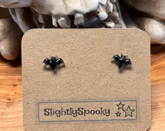 Tiny bat stud earrings