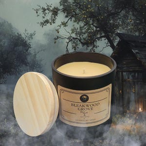 Bleakwood Grove| Hand-Poured Apple Peel & Honey Scented Candle| 8oz Candle| Gift for Her| Spring Candle| Cozy| Nature Candle| Themed Candle