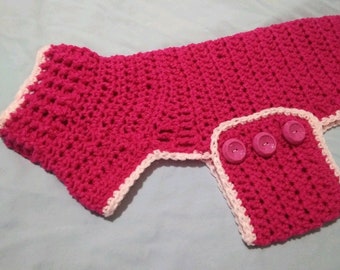 PATRÓN de crochet para suéter de perro - tamaño mediano