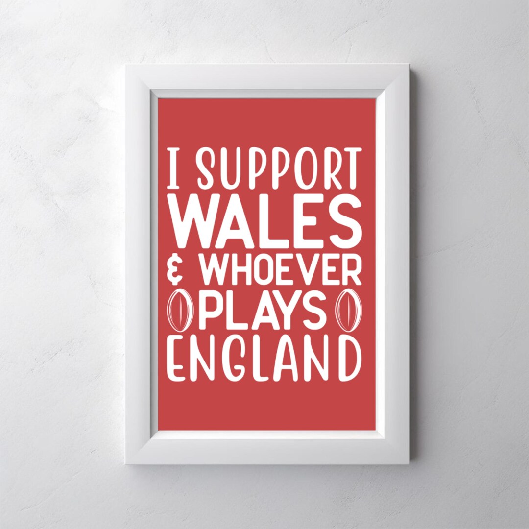 Funny Welsh Rugby Print | Multiple Colours Available | Digital Product ...