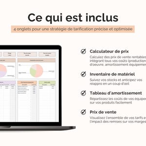 4 onglets pour une stratégie de tarification précise et optimisée google sheets