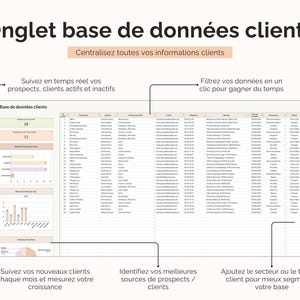 Base de données clients suivi google sheets