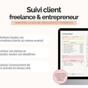 Avantages suivi client freelance et entrepeneur Google sheets